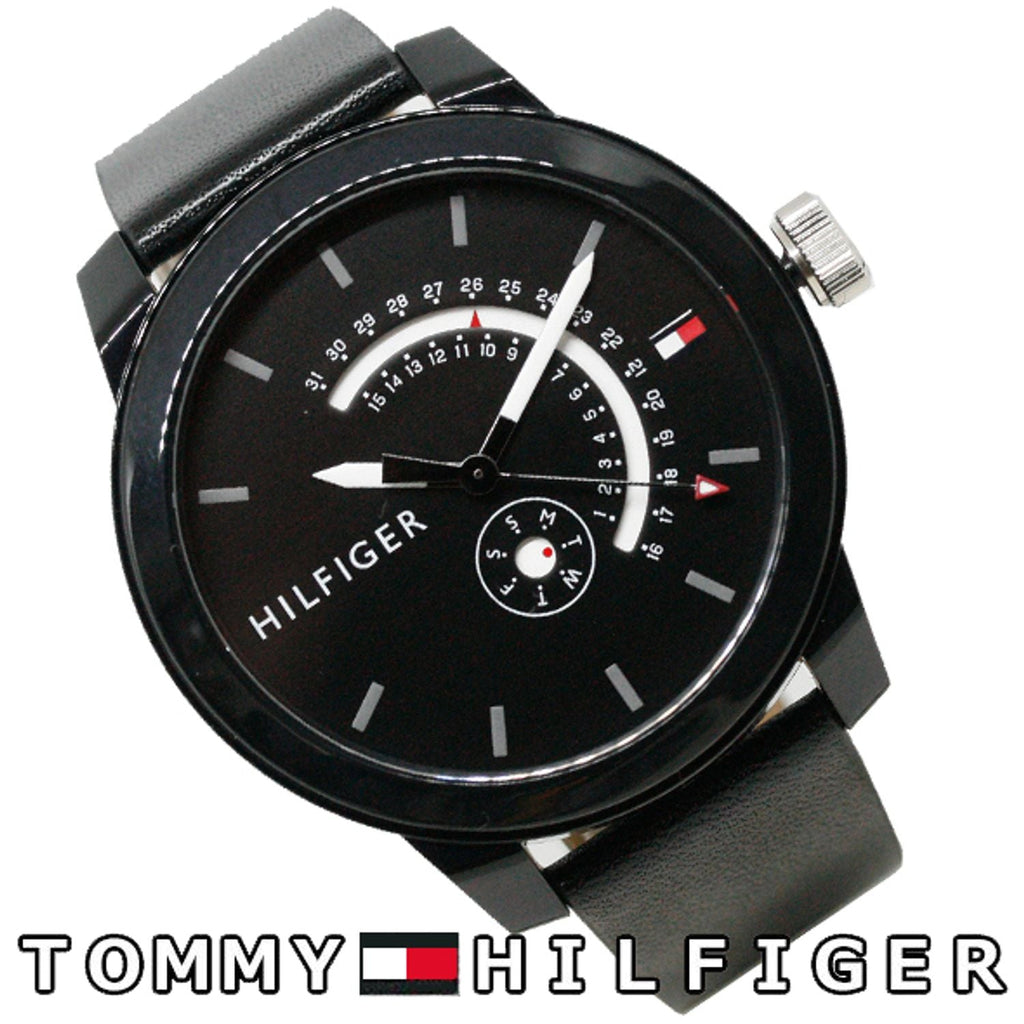 Tommy Hilfiger Denim Quartz Black Dial Black Leather Strap Watch for Men - 1791479 Buy Now By Tommy Hilfiger