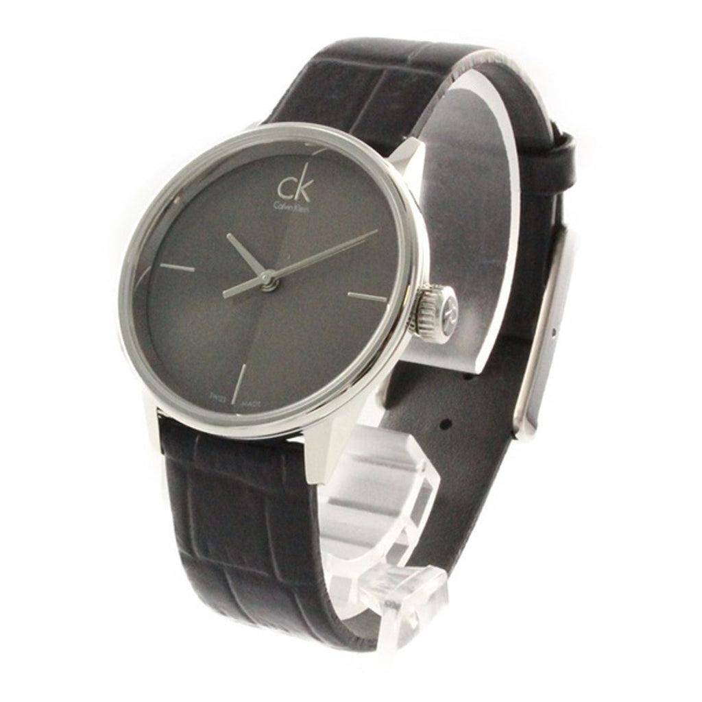 Calvin Klein Accent Black Dial Black Leather Strap Watch for Women - K2Y2Y1C3 Buy Now By Calvin Klein