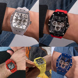 Guess Phoenix Multifunction Black Dial Red Rubber Strap Watch for Men - GW0203G4 Buy Now By Guess
