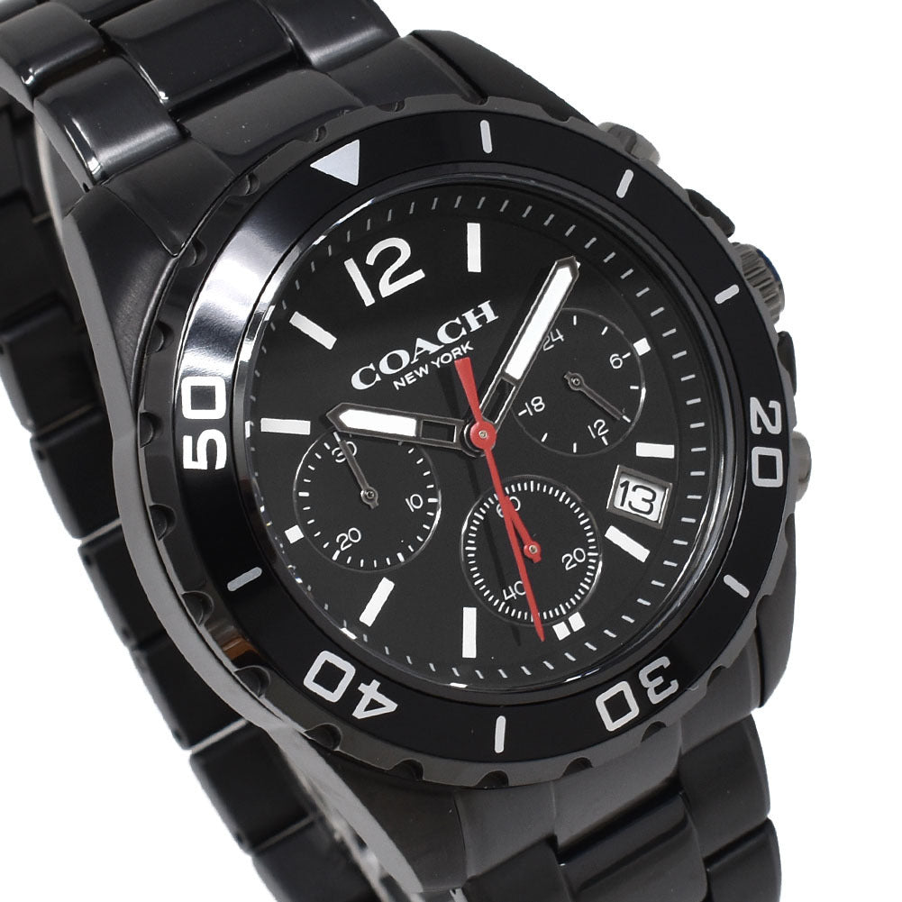 Coach Kent Chronograph Black Dial Black Steel Strap Watch for Men - 14602554 Buy Now By Coach