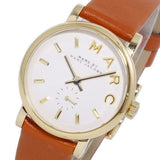 Marc Jacobs Baker White Dial Brown Leather Strap Watch for Women - MBM1317 Buy Now By Marc Jacobs