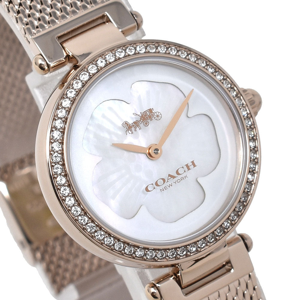 Coach Park Mother of Pearl Dial Rose Gold Mesh Bracelet Watch for Women - 14503511 Buy Now By Coach