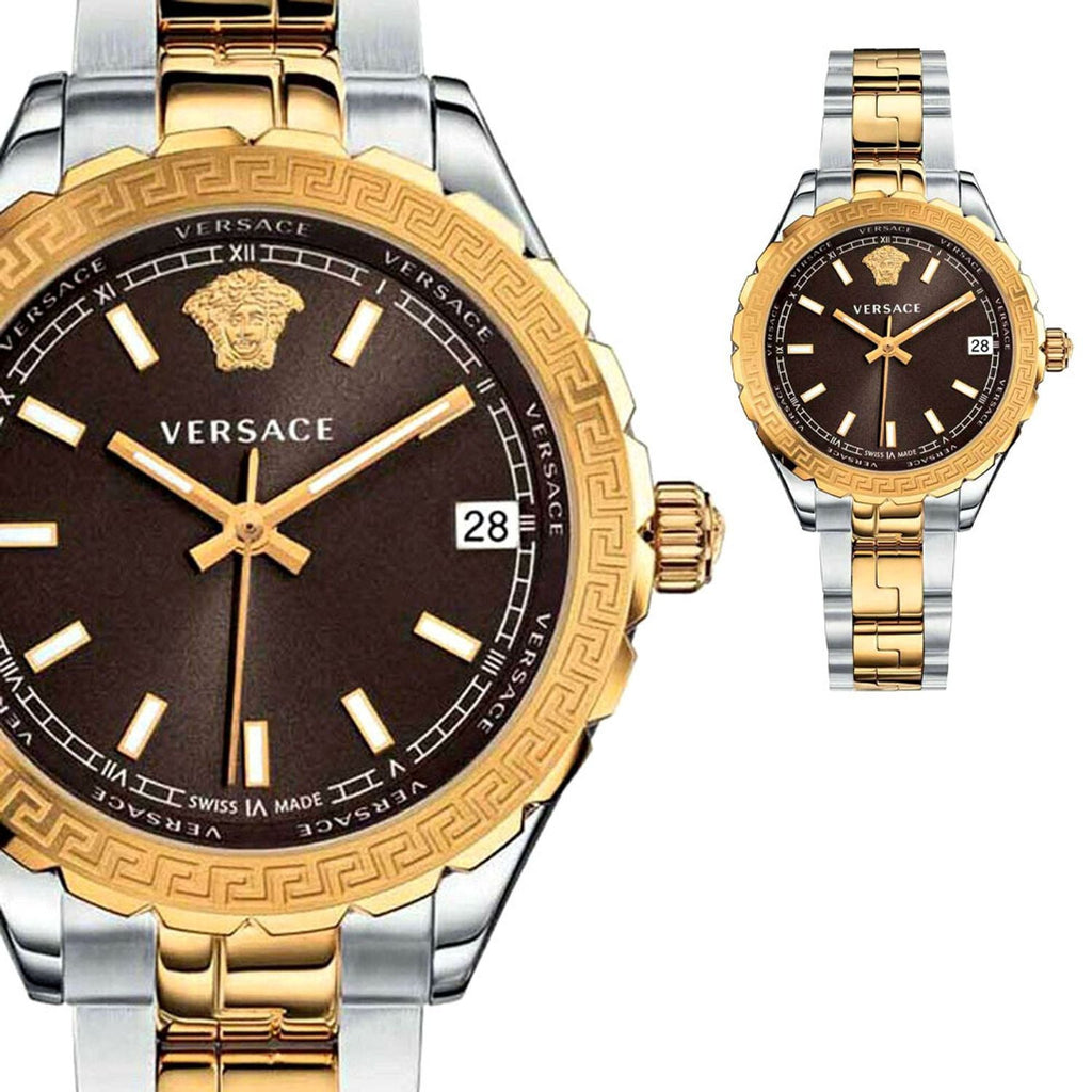 Versace Hellenyium Brown Dial Two Tone Steel Strap Watch for Women - V12040015 Buy Now By Versace