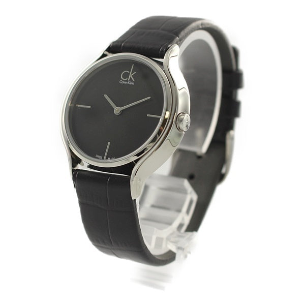 Calvin Klein Skirt Black Dial Black Leather Strap Watch for Women - K2U231C1 Buy Now By Calvin Klein