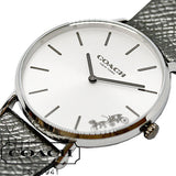 Coach Perry White Dial Grey Leather Strap Watch for Women - 14503155 Buy Now By Coach