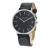 Coach Charles Black Dial Black Leather Strap Watch for Men - 14602157 Buy Now By Coach