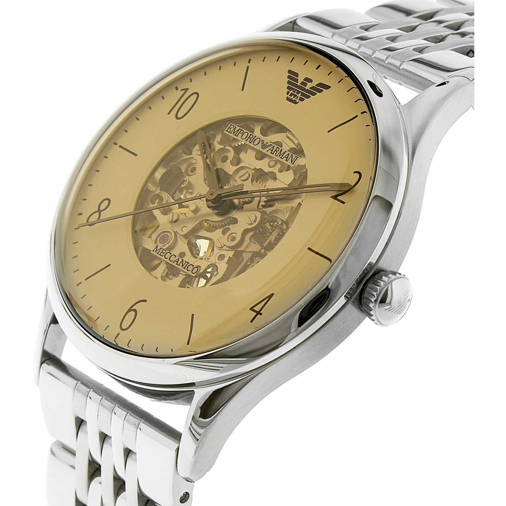 Emporio Armani Meccanico Multicolor Dial Silver Steel Strap Watch For Men - AR1922 Buy Now By Emporio Armani