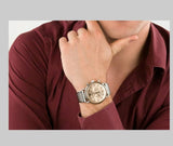 Emporio Armani Aviator Chronograph Beige Dial Silver Steel Strap Watch For Men - AR11239 Buy Now By Emporio Armani