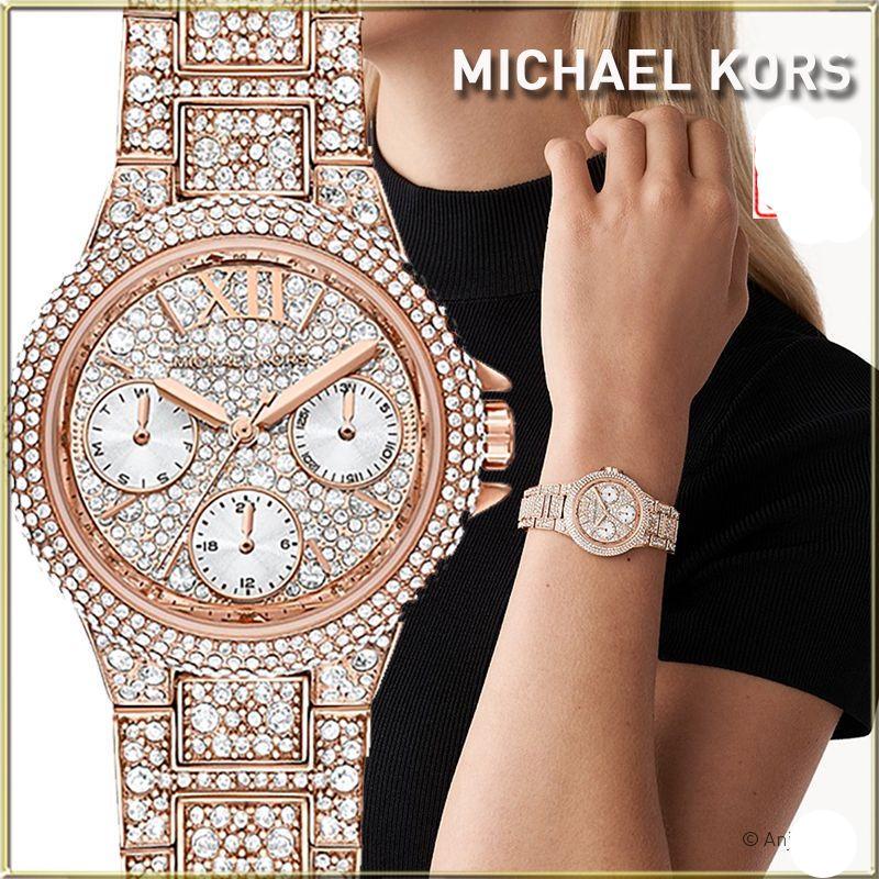 Michael Kors Camille Multifunction Crystals Rose Gold Dial Rose Gold Steel Strap Watch For Women - MK6997 Buy Now By Michael Kors