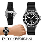 Emporio Armani Sea Explorer Automatic Black Dial Black Silicone Strap Watch For Men - AR60078 Buy Now By Emporio Armani