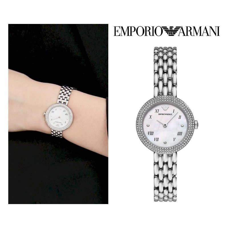 Emporio Armani Rosa Quartz White Dial Silver Steel Strap Watch For Women - AR11354 Buy Now By Emporio Armani