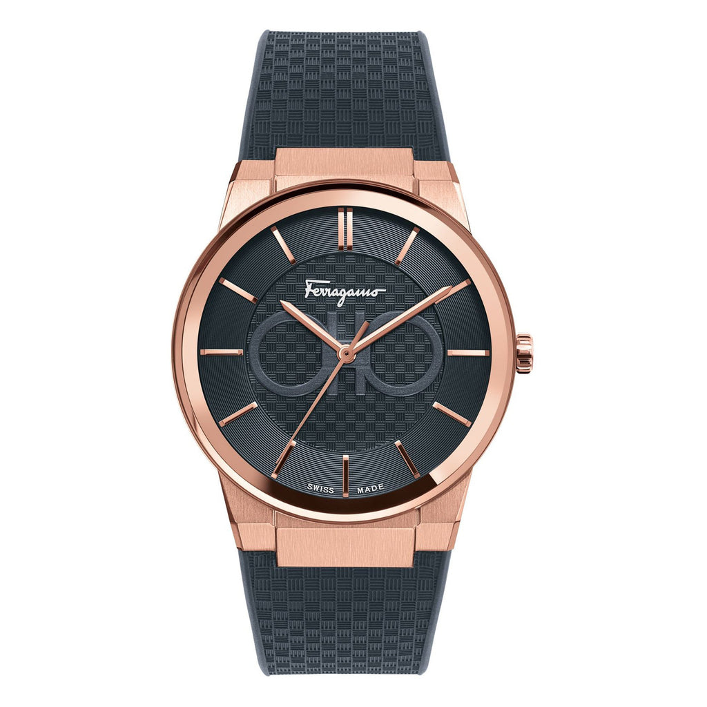 Salvatore Ferragamo Sapphire Black Dial Black Silicone Strap Watch for Men - SFHP00420 Buy Now By Salvatore Ferragamo