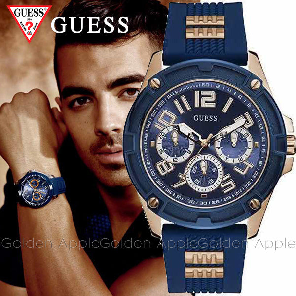 Guess Delta Blue Dial Blue Silicone Strap Watch for Men - GW0051G3 Buy Now By Guess