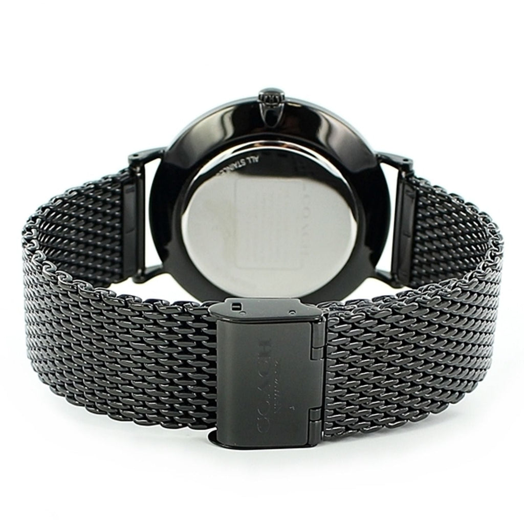 Coach Charles Black Dial Black Mesh Bracelet Watch for Men - 14602148 Buy Now By Coach