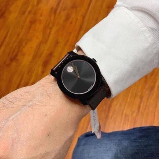 Movado Bold Black Dial Black Leather Strap Watch for Women - 3600483 Buy Now By Movado