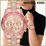Michael Kors Everest Chronograph Rose Gold Dial Rose Gold Steel Strap Watch For Women - MK7211 Buy Now By Michael Kors