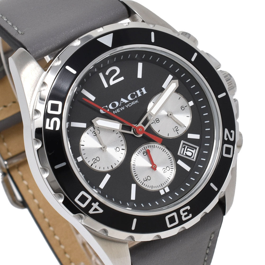 Coach Kent Grey Dial Grey Leather Strap Watch for Men - 14602561 Buy Now By Coach