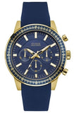 Guess Fuel Chronograph Blue Dial Blue Rubber Strap Watch for Men - W0802G2 Buy Now By Guess
