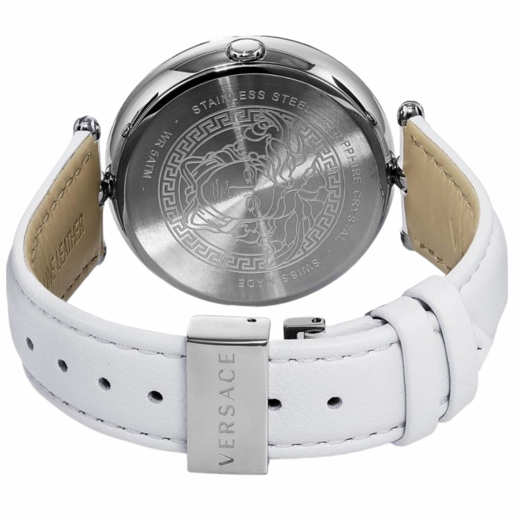 Versace Palazzo Empire White Dial White Leather Strap Watch for Women - VCO010017 Buy Now By Versace