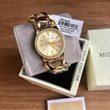 Michael Kors Nini Three Hand Gold Dial Gold Steel Strap Watch For Women - MK3235 Buy Now By Michael Kors