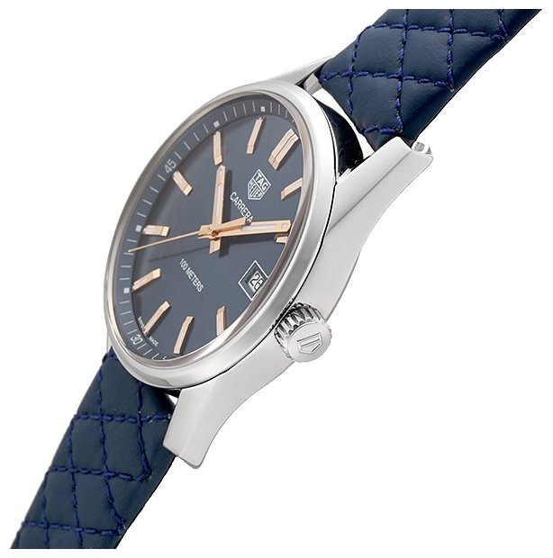 Tag Heuer Carrera Quartz Blue Dial Blue Calfskin Leather Strap Watch for Women - WAR1112.FC6391 Buy Now By Tag Heuer