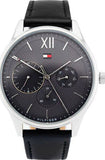 Tommy Hilfiger Damon Multifunction Black Dial Black Leather Strap Watch for Men - 1791417 Buy Now By Tommy Hilfiger