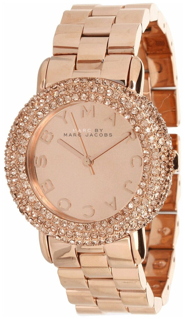 Marc Jacobs Marci Crystals Rose Gold Dial Rose Gold Steel Strap Watch for Women - MBM3192 Buy Now By Marc Jacobs