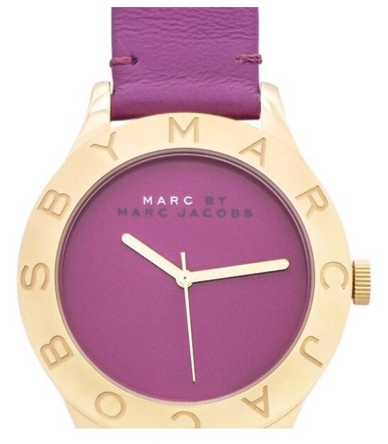 Marc Jacobs Blade Purple Dial Purple Leather Strap Watch for Women - MBM1203 Buy Now By Marc Jacobs