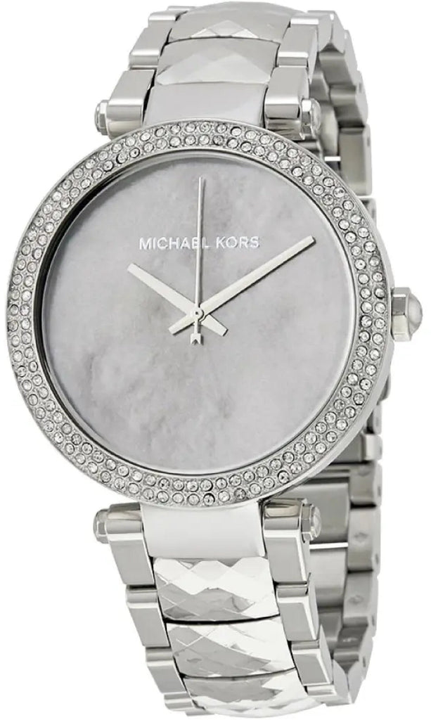Michael Kors Parker Mother of Pearl Silver Steel Strap Watch for Women - MK6424 Buy Now By Michael Kors