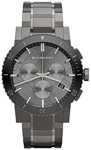 Burberry The City Grey Dial Gunmetal Grey Steel Strap Watch for Men - BU9381 Buy Now By Burberry