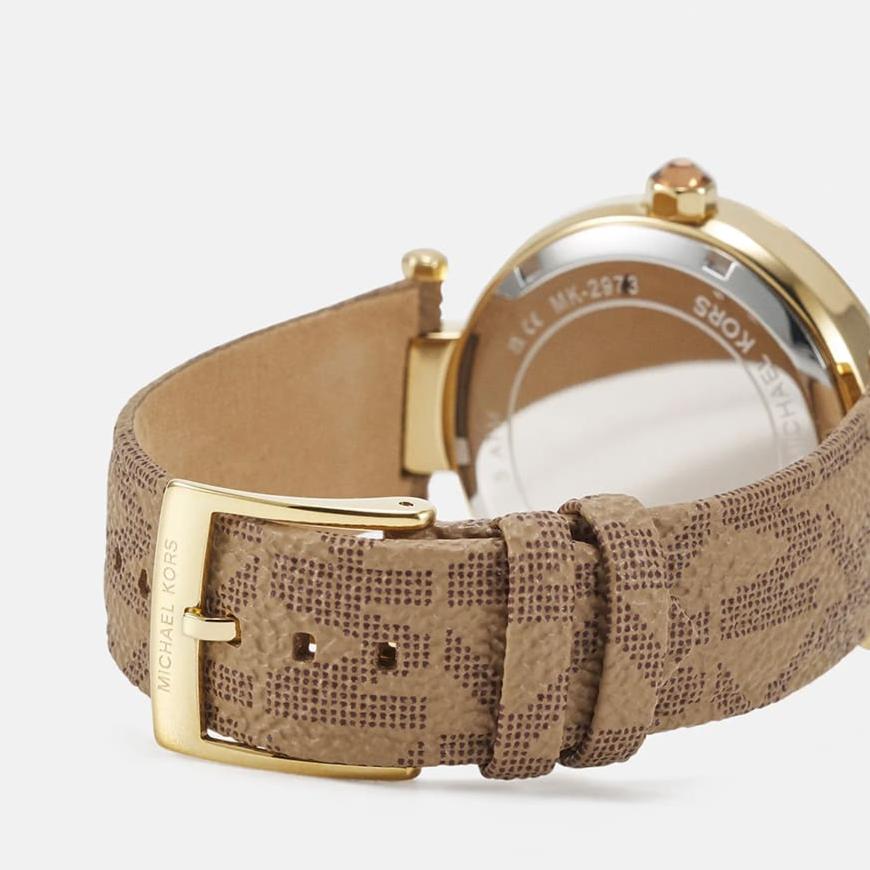 Michael Kors Parker Three Hand Gold Dial Brown Leather Strap Watch For Women - MK2973 Buy Now By Michael Kors