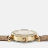 Michael Kors Parker Three Hand Gold Dial Brown Leather Strap Watch For Women - MK2973 Buy Now By Michael Kors