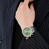 Emporio Armani Mario Chronograph Green Dial Silver Steel Strap Watch For Men - AR11454 Buy Now By Emporio Armani