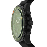 Emporio Armani Diver Chronograph Quartz Green Dial Black Silicon Strap Watch For Men - AR11463 Buy Now By Emporio Armani