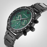 Emporio Armani Mario Chronograph Green Dial Black Steel Strap Watch For Men - AR11472 Buy Now By Emporio Armani