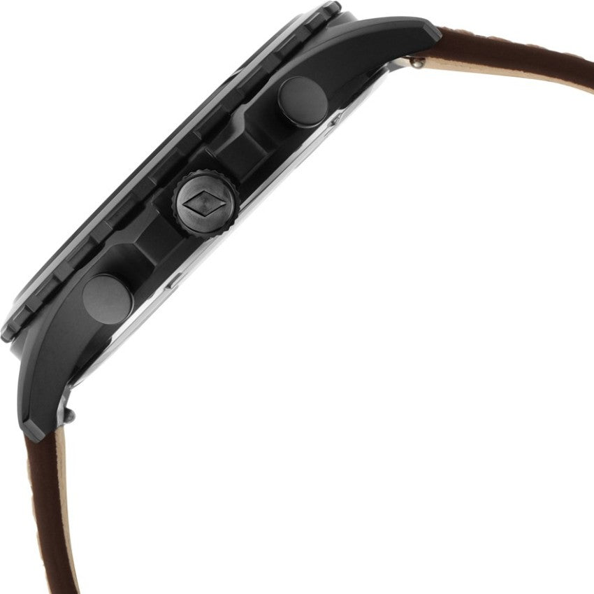 Fossil Forrester Chronograph Black Dial Brown Leather Strap Watch for Men - FS5608 Buy Now By Fossil