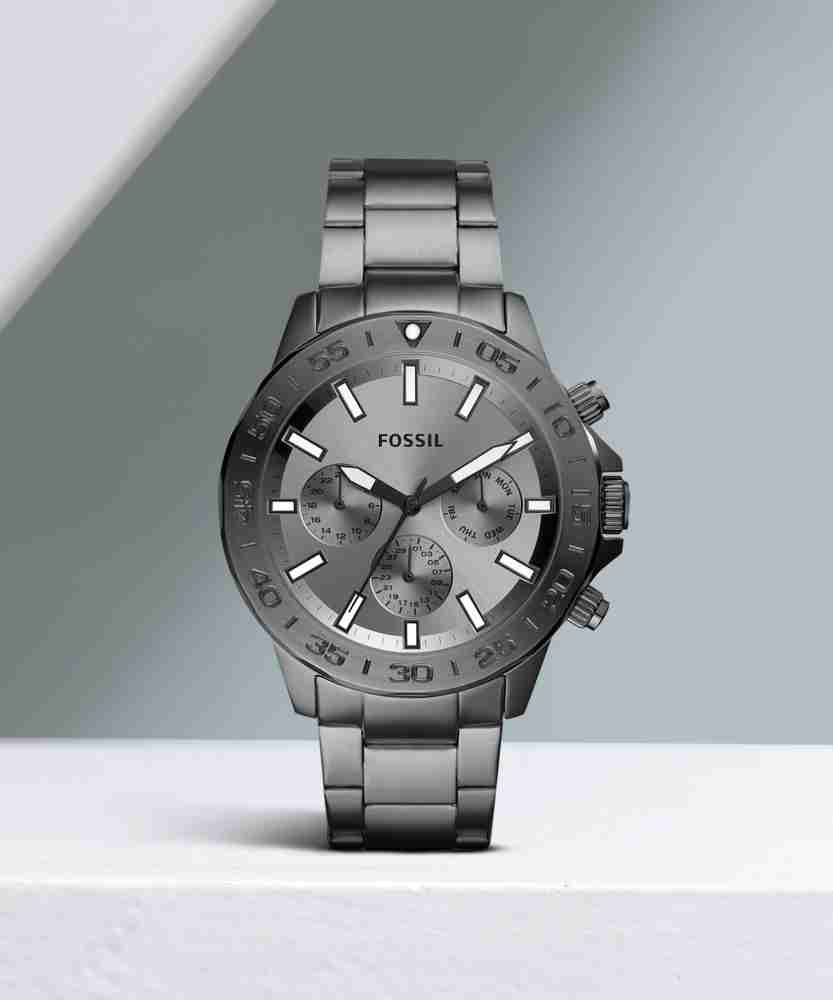 Fossil Bannon Multifunction Chronograph Grey Dial Grey Steel Strap Watch for Men - BQ2491 Buy Now By Fossil