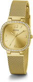 Guess Tapestry Diamonds Gold Dial Gold Mesh Bracelet Watch for Women - GW0354L2 Buy Now By Guess