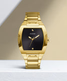 Guess Phoenix Black Dial Gold Steel Strap Watch for Men - GW0387G2 Buy Now By Guess
