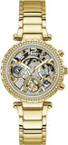 Guess Solstice Diamonds Gold Dial Gold Steel Strap Watch for Women - GW0403L2 Buy Now By Guess