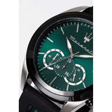 Maserati Traguardo Chronograph Green Dial Black Silicone Strap Watch For Men - R8871612043 Buy Now By Maserati