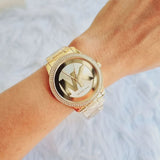 Michael Kors Tibby Three Hand Gold Dial Gold Steel Strap Watch For Women - MK6879 Buy Now By Michael Kors