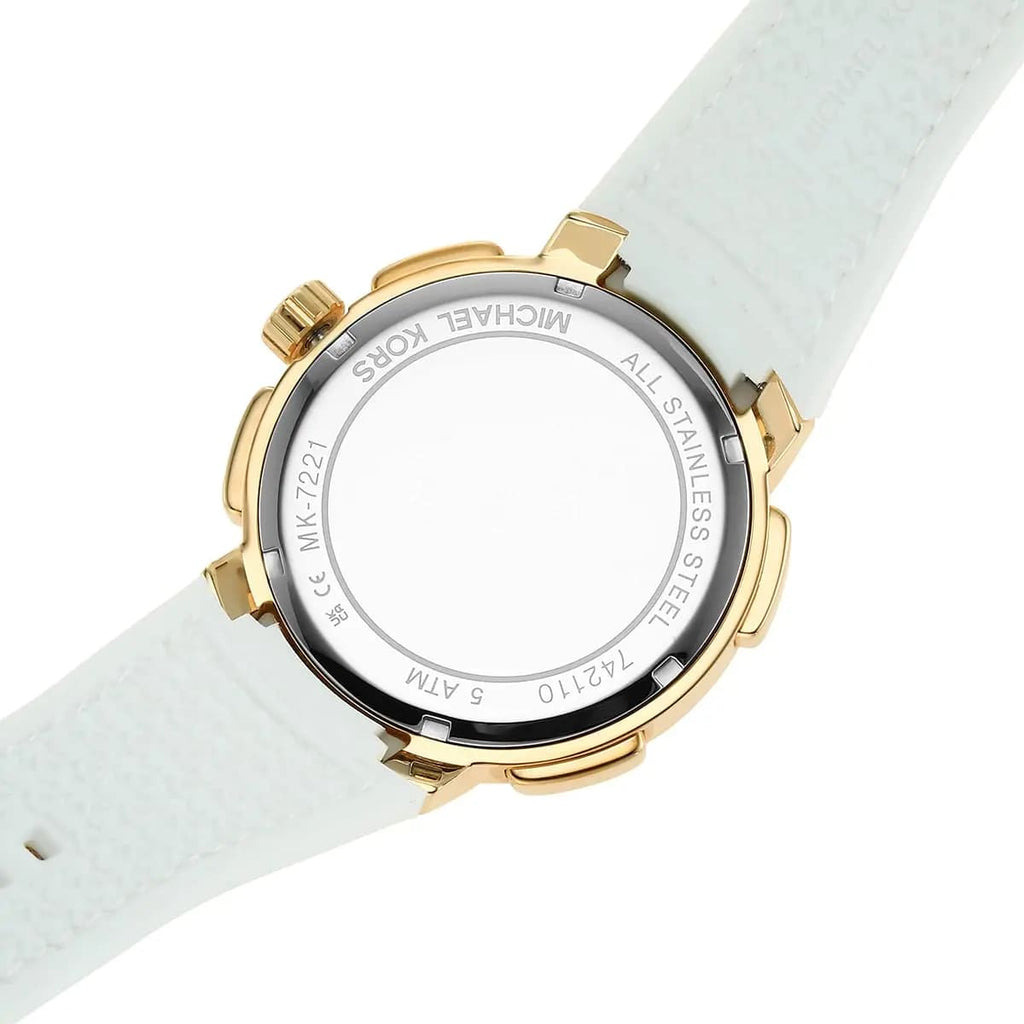 Michael Kors Sydney Quartz White Dial White Leather Strap Watch For Women - MK7221 Buy Now By Michael Kors