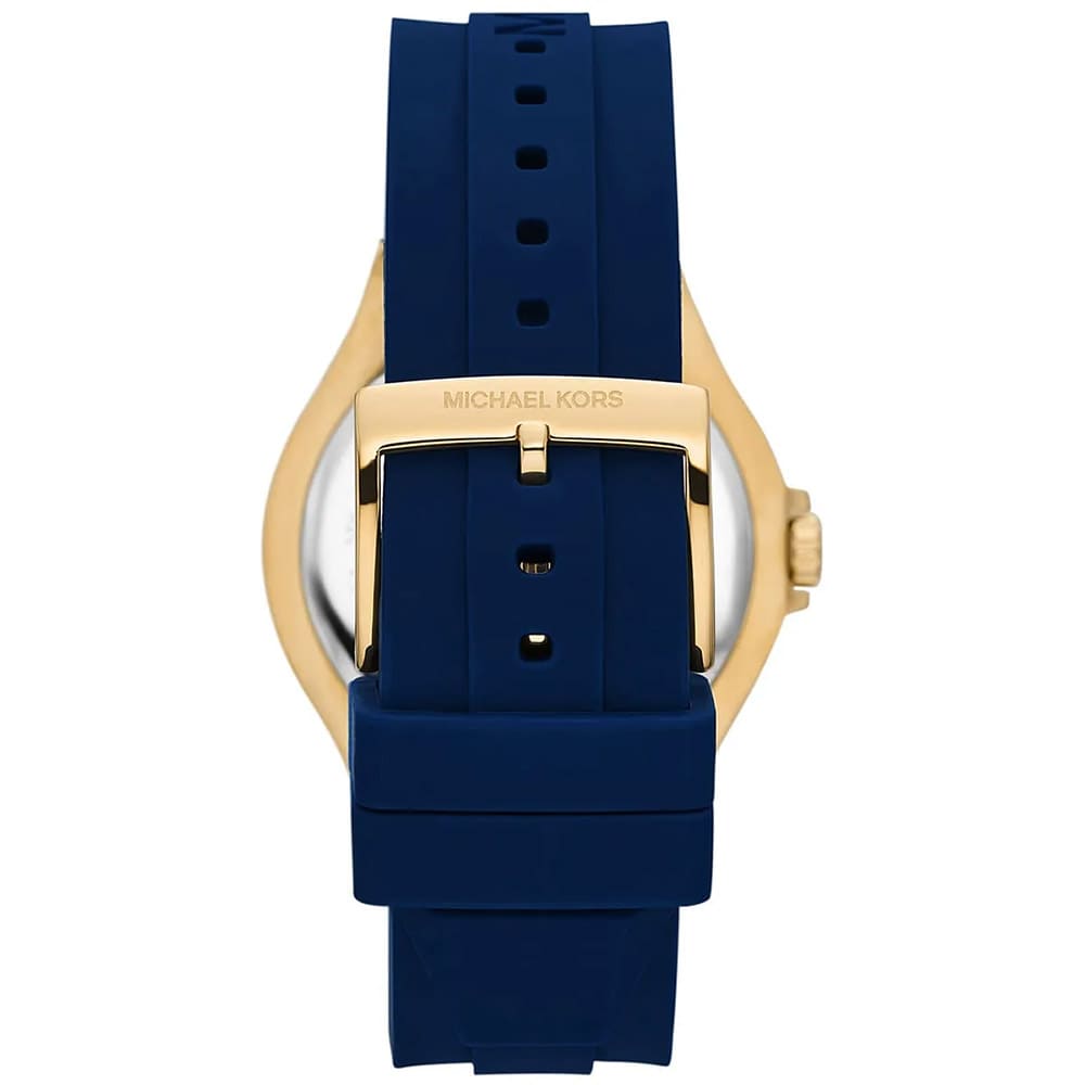 Michael Kors Lennox Three Hand White Dial Blue Silicone Strap Watch For Women - MK7333 Buy Now By Michael Kors