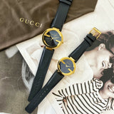 Gucci G Interlocking Grammy Special Edition Black Dial Black Leather Strap Watch For Men - YA133212 Buy Now By Gucci