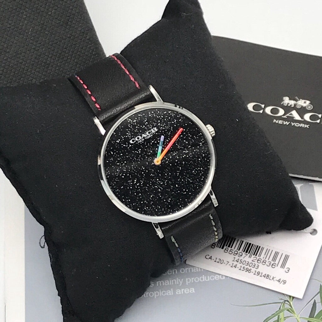 Coach Perry Black Dial Black Leather Strap Watch for Women - 14503033 Buy Now By Coach