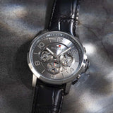 Tommy Hilfiger Keagan Quartz Grey Dial Black Leather Strap Watch for Men - 1791289 Buy Now By Tommy Hilfiger