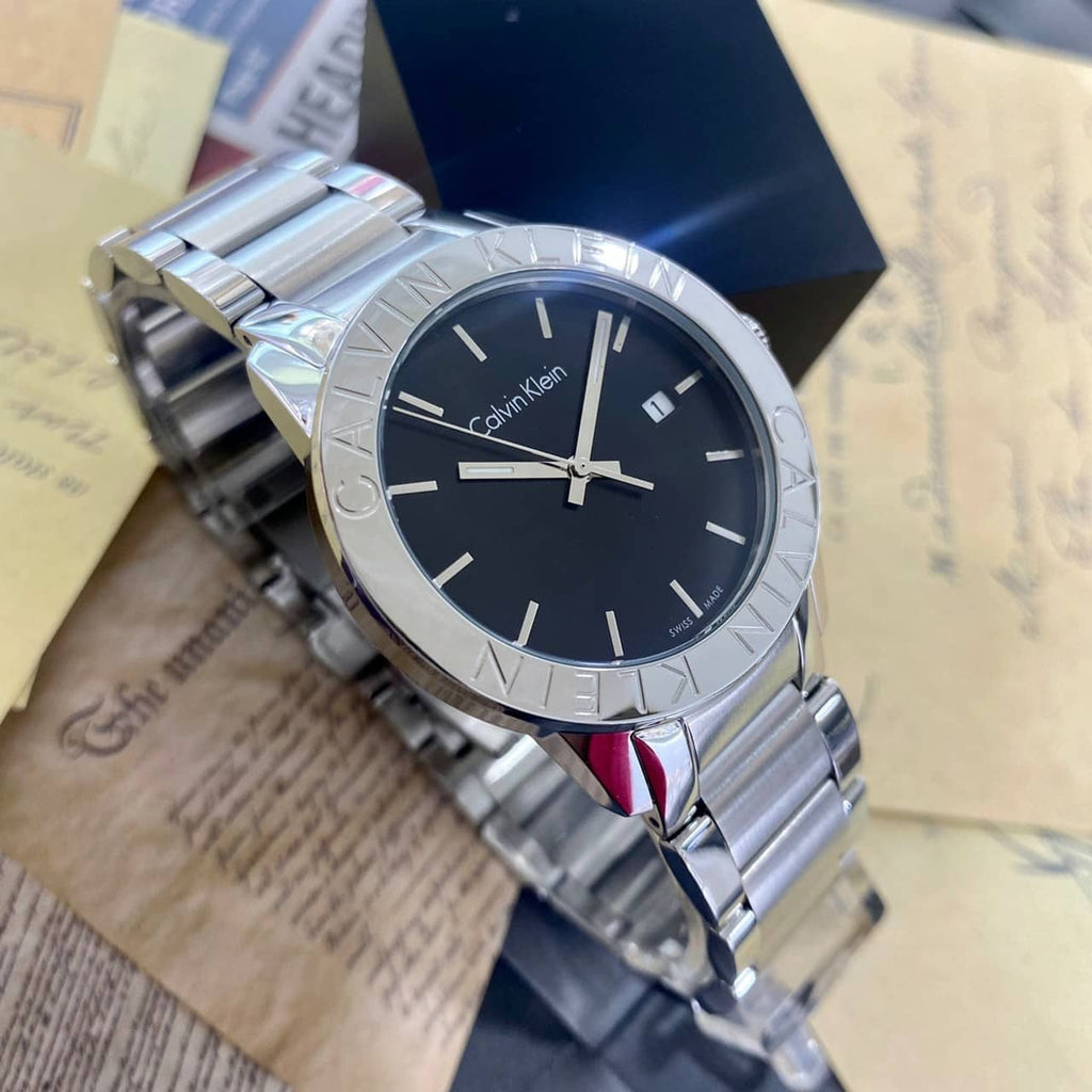 Calvin Klein City Black Dial Silver Steel Strap Watch for Men - K7Q21141 Buy Now By Calvin Klein