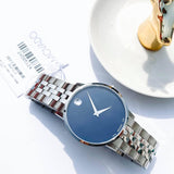 Movado Museum Classic Blue Dial Silver Steel Strap Watch for Men - 0607212 Buy Now By Movado