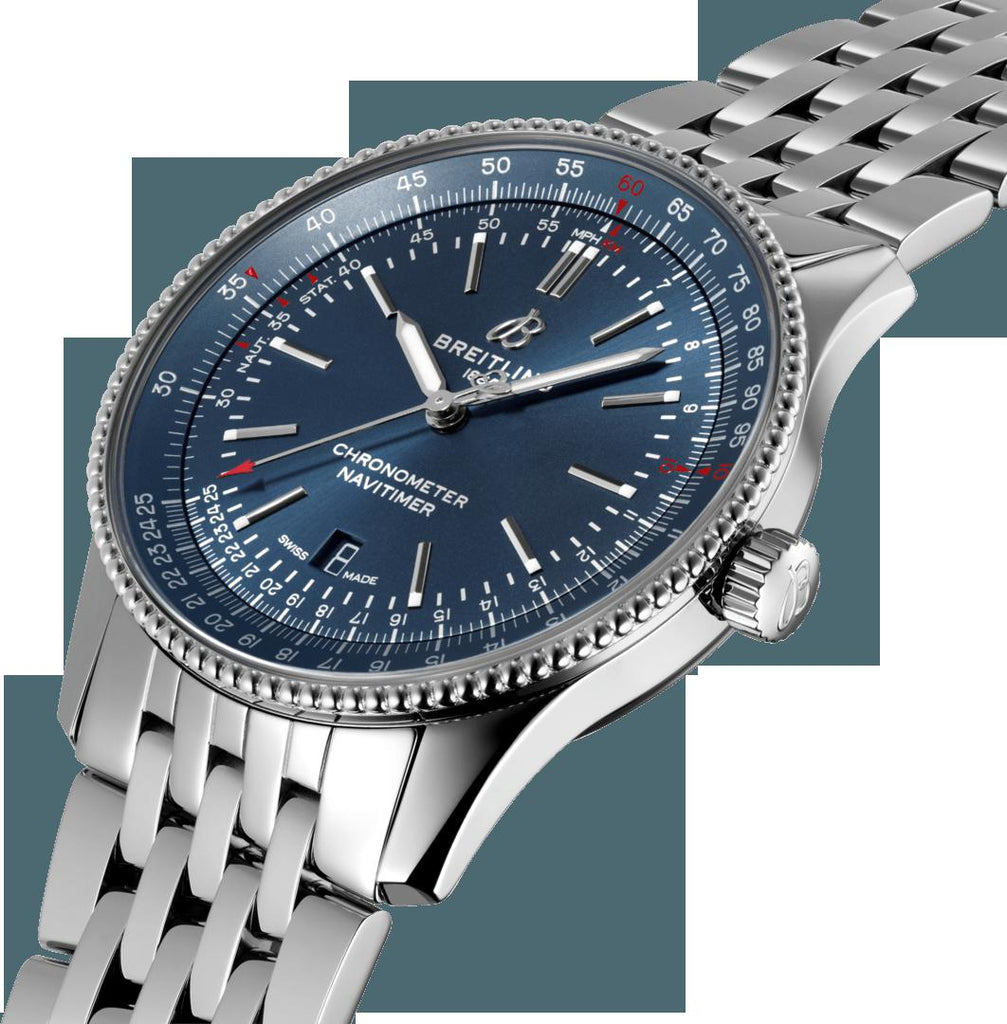 Breitling Navitimer Automatic 41mm Blue Dial Silver Steel Strap Watch for Men - A17326161C1A1 Buy Now By Breitling